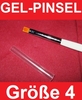 1 Gel-Pinsel  Gr.4 flach mit weissen Stil  ****Angebot****